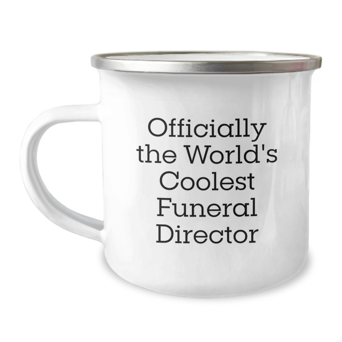 Funny Funeral Director Gifts from Men - 'Officially The World's Coolest Funeral Director' Camping Mug for Funeral Director Dad on Father's Day Unique Gifts - Image 1