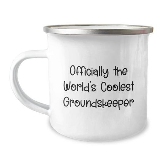 Funny groundskeeper Gifts for Men, Camping Mug Officially The World's Coolest groundskeeper, Valentine's Unique Gifts from Friends to groundskeeper - Image 1