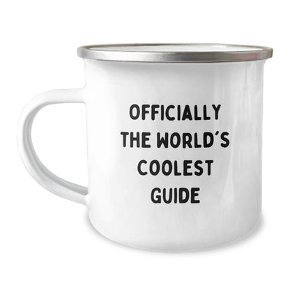 Unique Gifts from Men for Guide Enthusiasts Graduation Camping Mugs - 'Officially The World's Coolest Guide' - Image 1