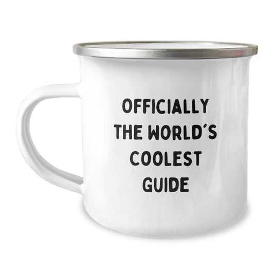Unique Gifts from Men for Guide Enthusiasts Graduation Camping Mugs - 'Officially The World's Coolest Guide' - Image 1