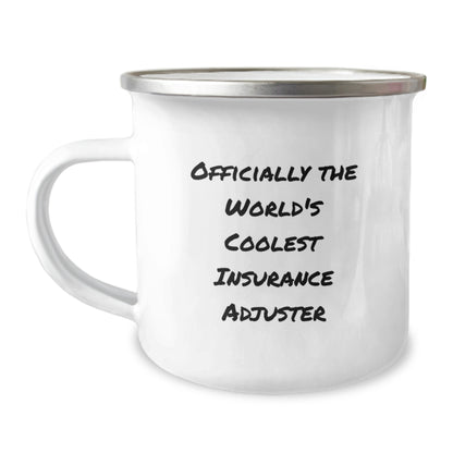 Funny Insurance Adjuster Gifts for Mom, Unique Mother's Day Unique Gifts from Men to Women Insurance Adjuster, World's Coolest Camping Mug - Image 1