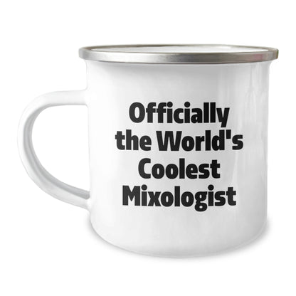 Funny Mixologist Gifts for Men - 'Officially The World's Coolest Mixologist' Camping Mugs for Dad on Father's Day Unique Gifts from Family - Image 1