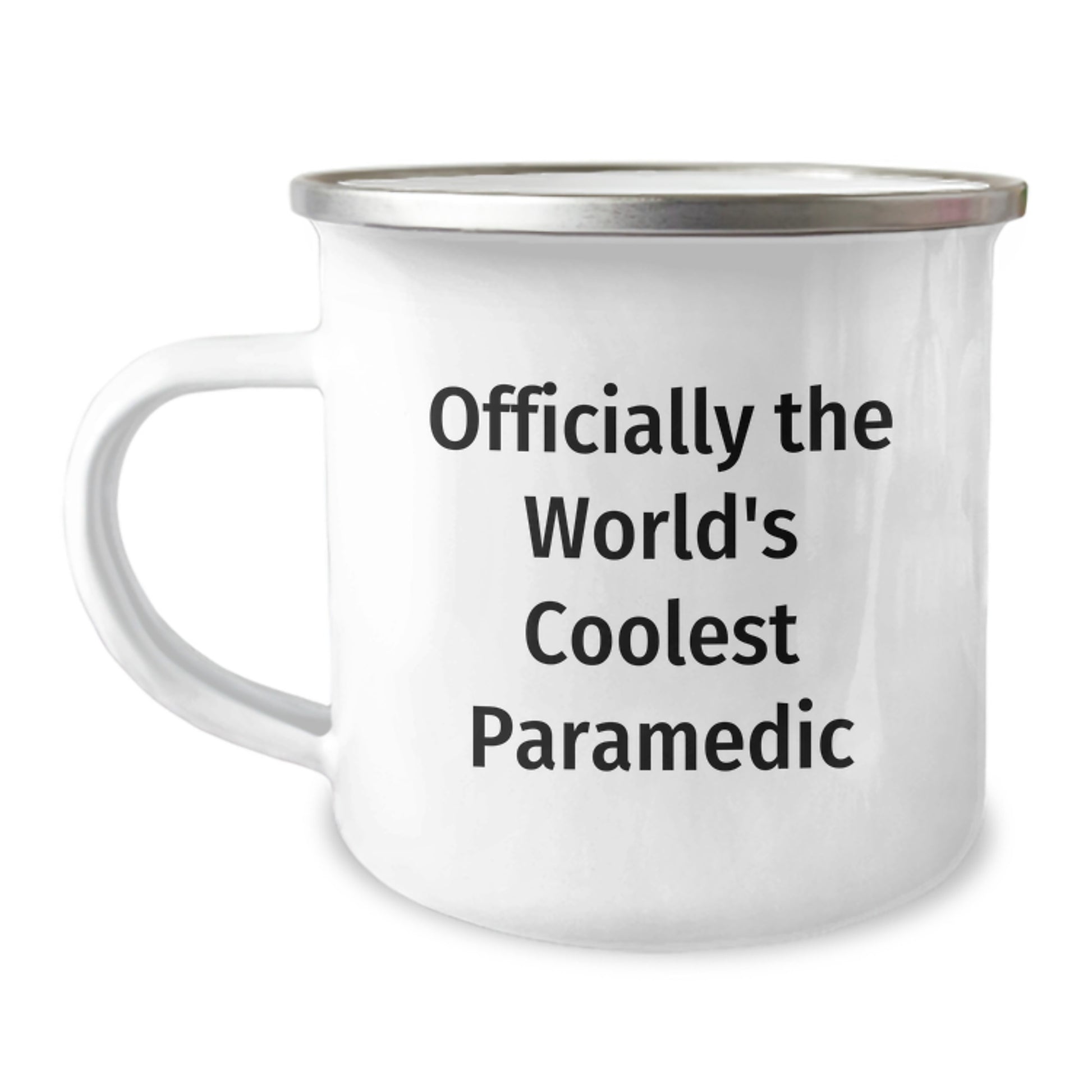 Funny Rescue Worker Gifts from Men to World's Coolest Rescue Workers on Valentine's Unique Gifts - Officially The World's Coolest Rescue Worker Stainless Steel Camping Mug - Image 1