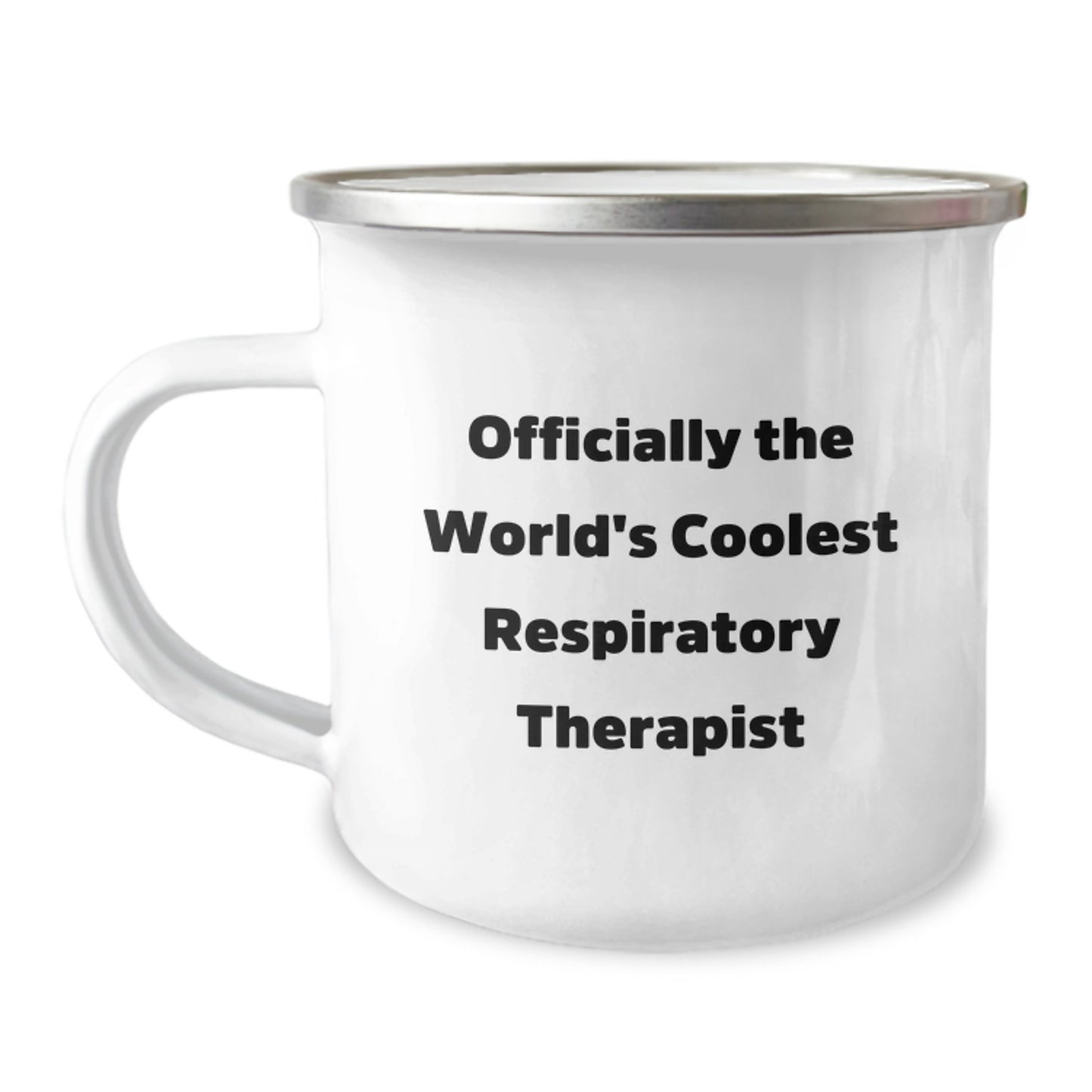 Funny Respiratory Therapist Gifts for Men - Officially The World's Coolest Respiratory Therapist Camping Mug - Image 1