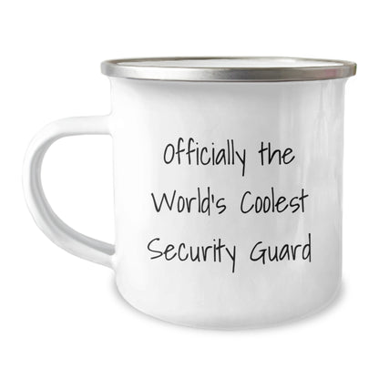 Funny Security Guard Gifts from Men - Officially The World's Coolest Security Guard Camping Mug for Security Guard on Mother's Day Unique - Image 1