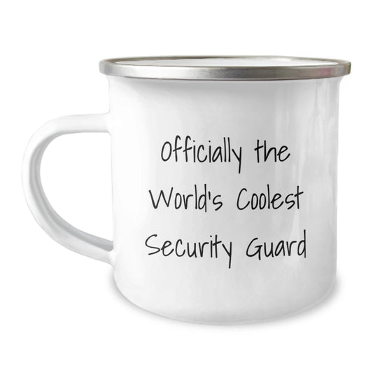 Funny Security Guard Gifts from Men - Officially The World's Coolest Security Guard Camping Mug for Security Guard on Mother's Day Unique - Image 1