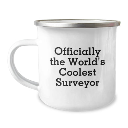 Funny Surveyor Gifts for Men, Unique Camping Mug from Dad, World's Coolest Surveyor Quote, Father's Day Unique Gifts - Image 1