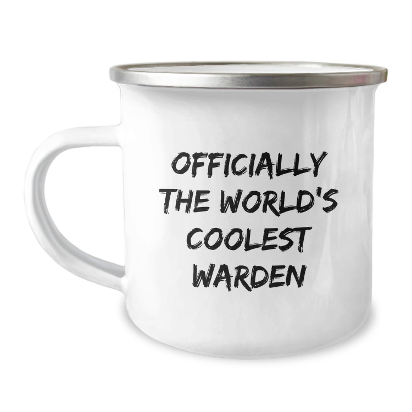 Warden Gifts from Friends - Officially The World's Coolest Warden Stainless Steel Camping Mug, Funny Quote, 12 oz Capacity, Birthday Unique Gifts - Image 1