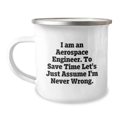 Unique Aerospace Engineer Camping Mug Gifts from Dad - Funny Quote to Save Time - Father's Day Unique Items for Men - Image 1