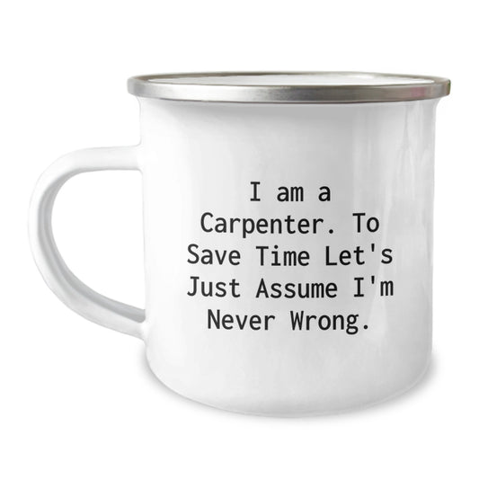 Funny Camping Mug for Carpenter Friends Gifts from Men, Unique Mother's Day Unique Gifts for Him - Image 1