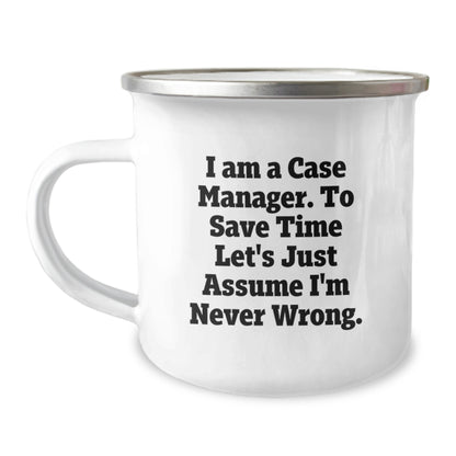 Funny Case Manager Gifts from Family, Unique Camping Mug for Case Manager, Mother's Day Unique Gifts - Image 1