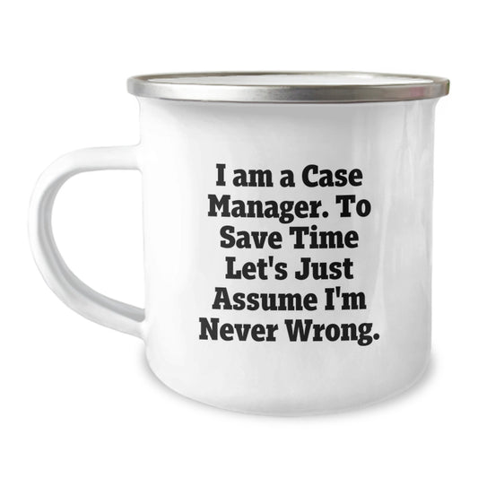 Funny Case Manager Gifts from Family, Unique Camping Mug for Case Manager, Mother's Day Unique Gifts - Image 1
