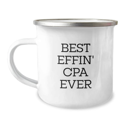Funny CPA Gifts from Men for Best Effin' Cpa Ever Camping Mug, Unique Mother's Day Unique Gifts for CPAs - Image 1