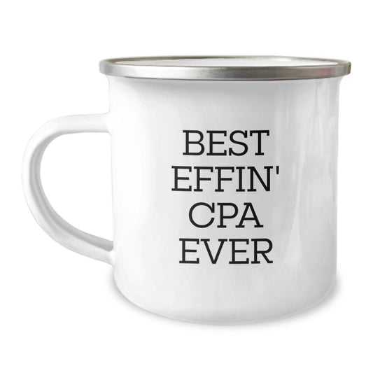 Funny CPA Gifts from Men for Best Effin' Cpa Ever Camping Mug, Unique Mother's Day Unique Gifts for CPAs - Image 1