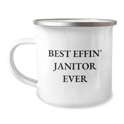 Funny Janitor Gifts for Men, Best Effin' Janitor Ever, Birthday Unique Gifts from Friends for Janitor - Image 1