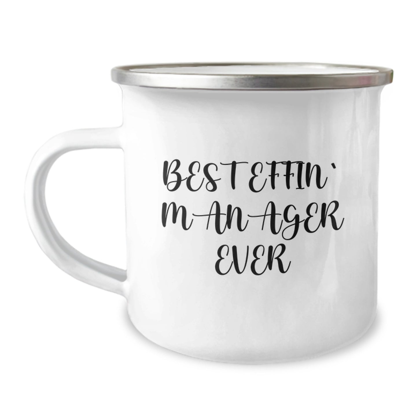 Funny Valentine's Gifts for Managers - 'Best Effin' Manager Ever' Camping Mug from Friends, Unique Coffee Mug for Men, Women, Coworkers, Family - Image 1