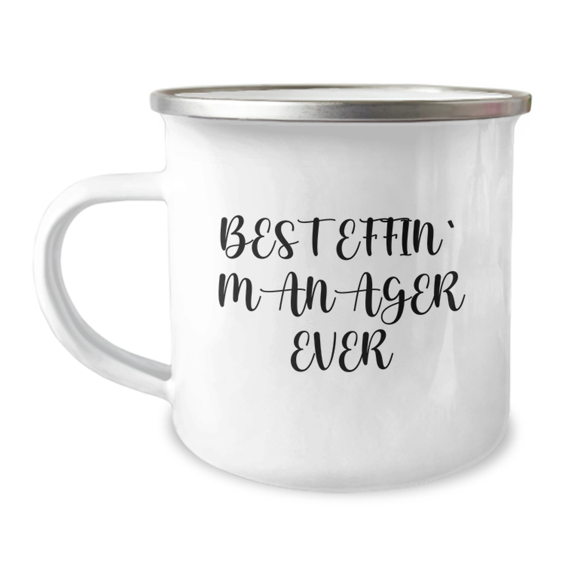 Funny Valentine's Gifts for Managers - 'Best Effin' Manager Ever' Camping Mug from Friends, Unique Coffee Mug for Men, Women, Coworkers, Family - Image 1