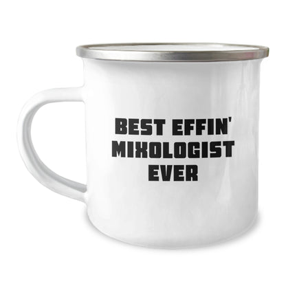Unique Gifts from Men for Mixologist Dad - Best Effin' Mixologist Ever Camping Mug, Perfect Camping Gift on Father's Day - Image 1