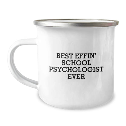 Funny School Psychologist Gifts from Men - Best Effin' Ever Camping Mug for Dad on Father's Day - Image 1