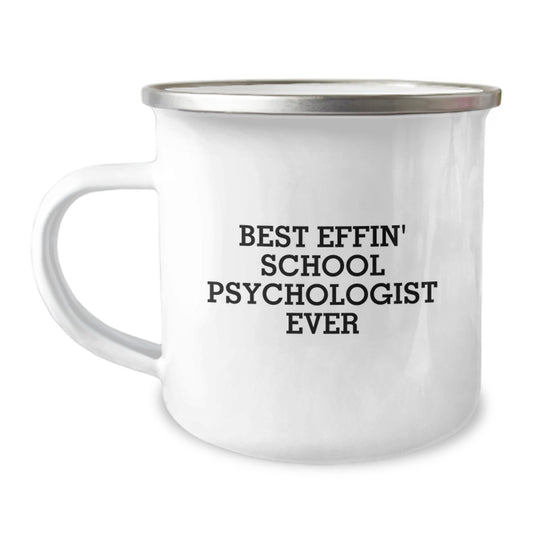 Funny School Psychologist Gifts from Men - Best Effin' Ever Camping Mug for Dad on Father's Day - Image 1