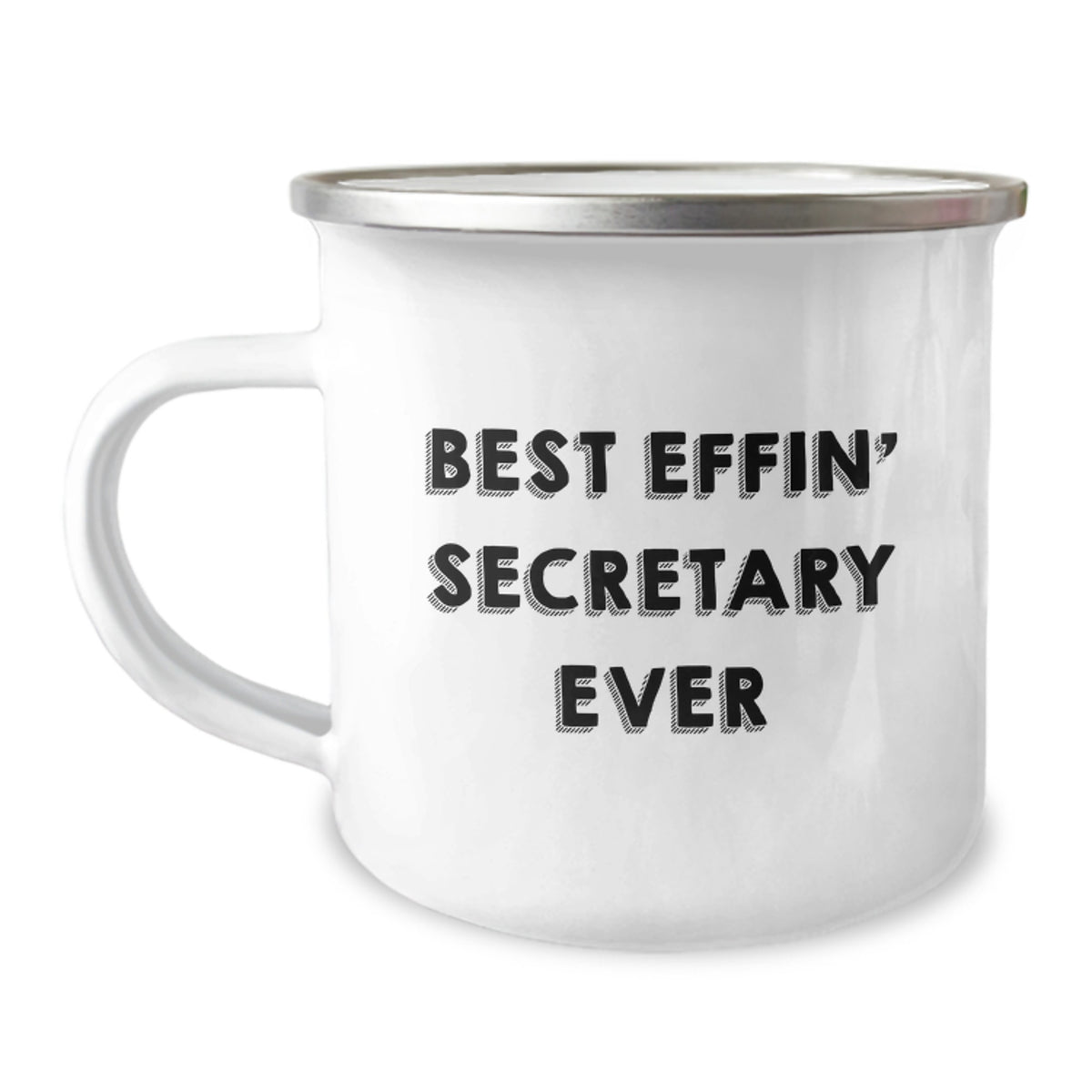 Funny Secretary Gifts from Men for Best Effin' Secretary Ever, Unique Camping Mug for Mother's Day - Image 1
