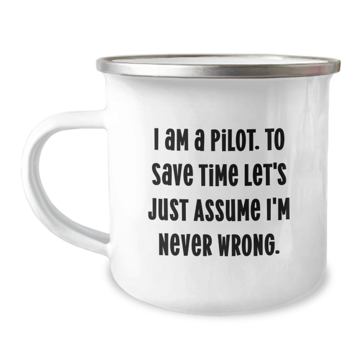 Funny Pilot Camping Mug Gifts from Friends for Birthday Unique Pilot Present - Image 1