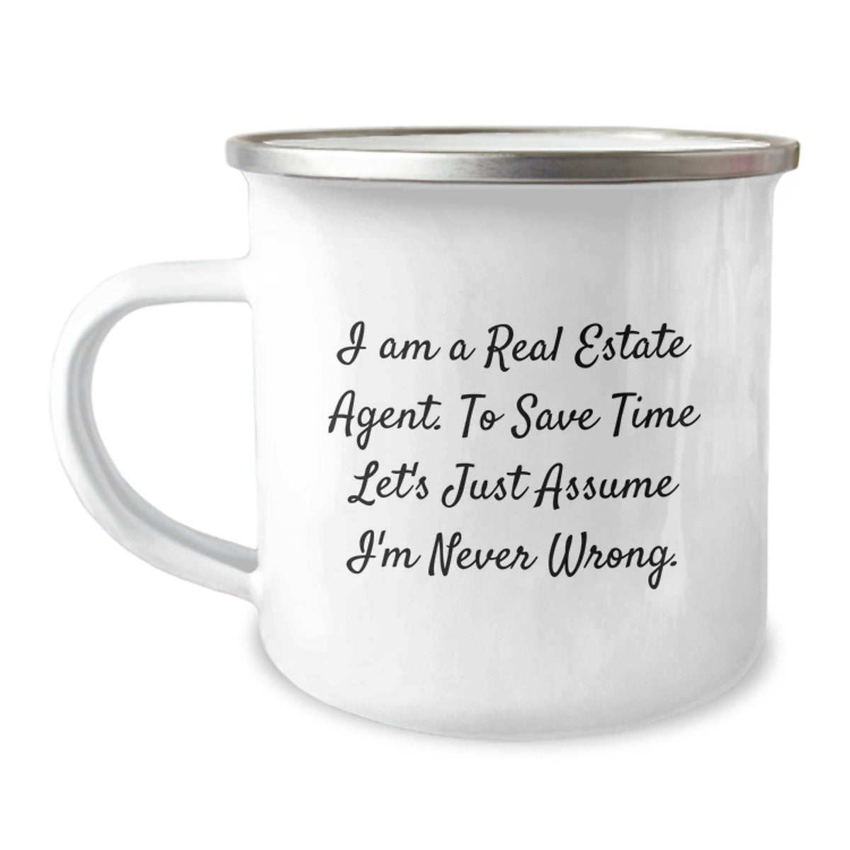 Funny Real Estate Agent Gifts from Friends, Valentine's Unique Gifts for Real Estate Agent, Funny Camping Mug for Coffee, Tea - Image 1