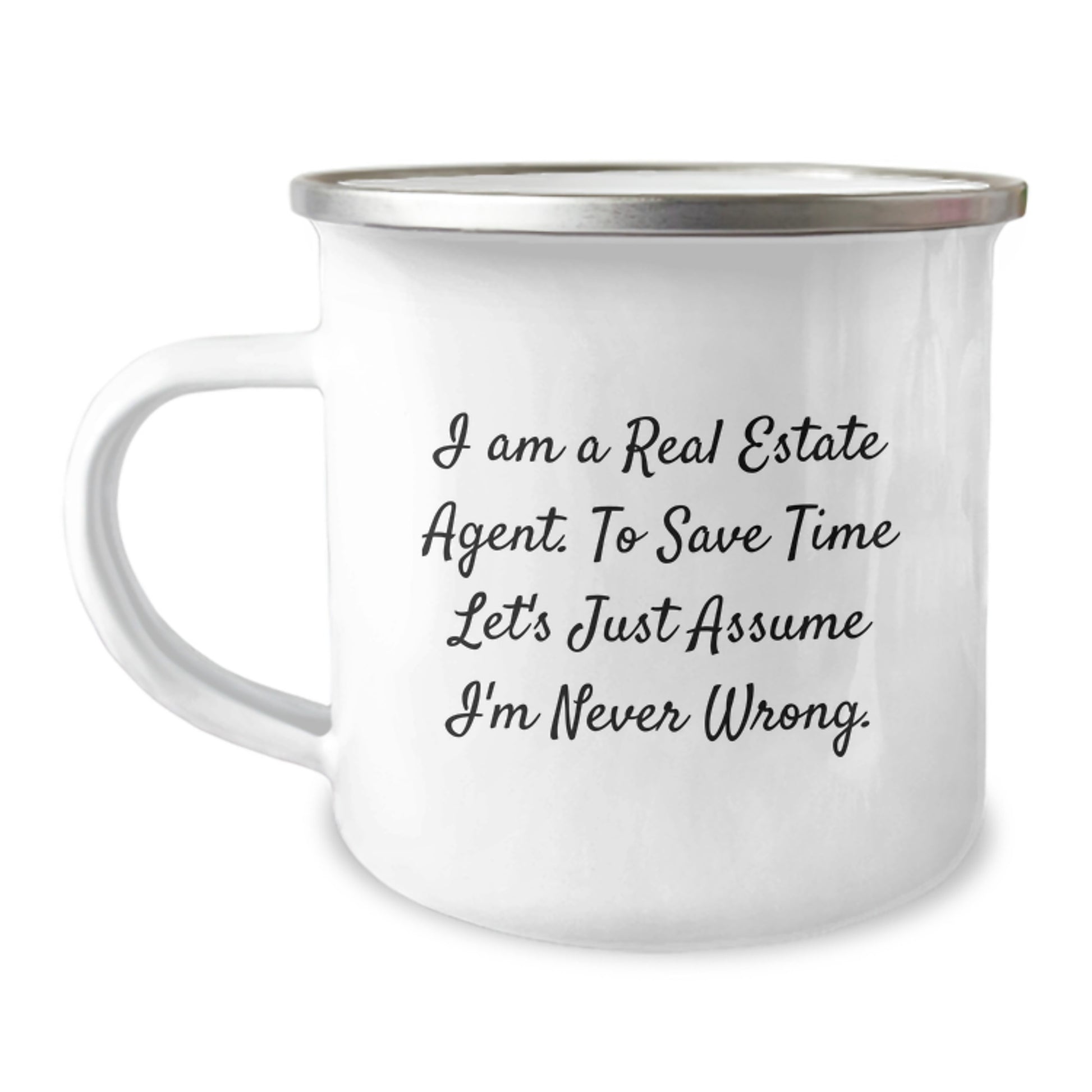 Funny Real Estate Agent Gifts from Friends, Valentine's Unique Gifts for Real Estate Agent, Funny Camping Mug for Coffee, Tea - Image 1
