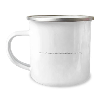 Funny Web Developer Gifts from Friends - I'm Never Wrong Camping Mug for Graduation Unique Gifts - Image 1