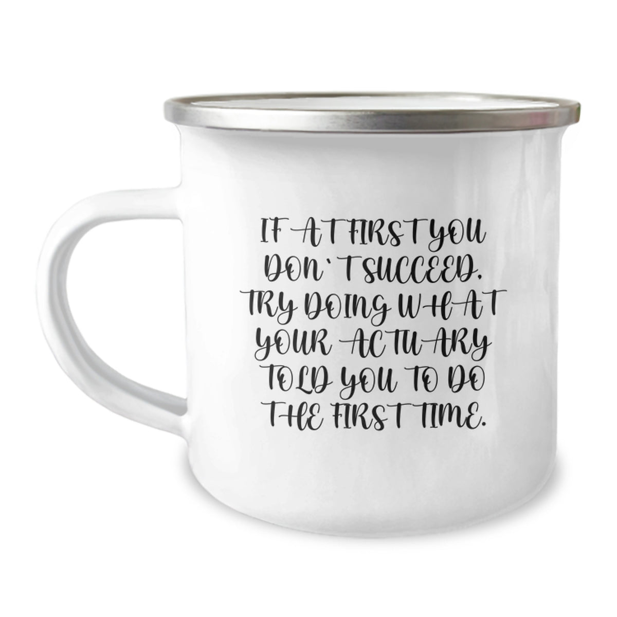 Actuary Keepsake Camping Mug for Him Birthday Gift with Quote - Image 1