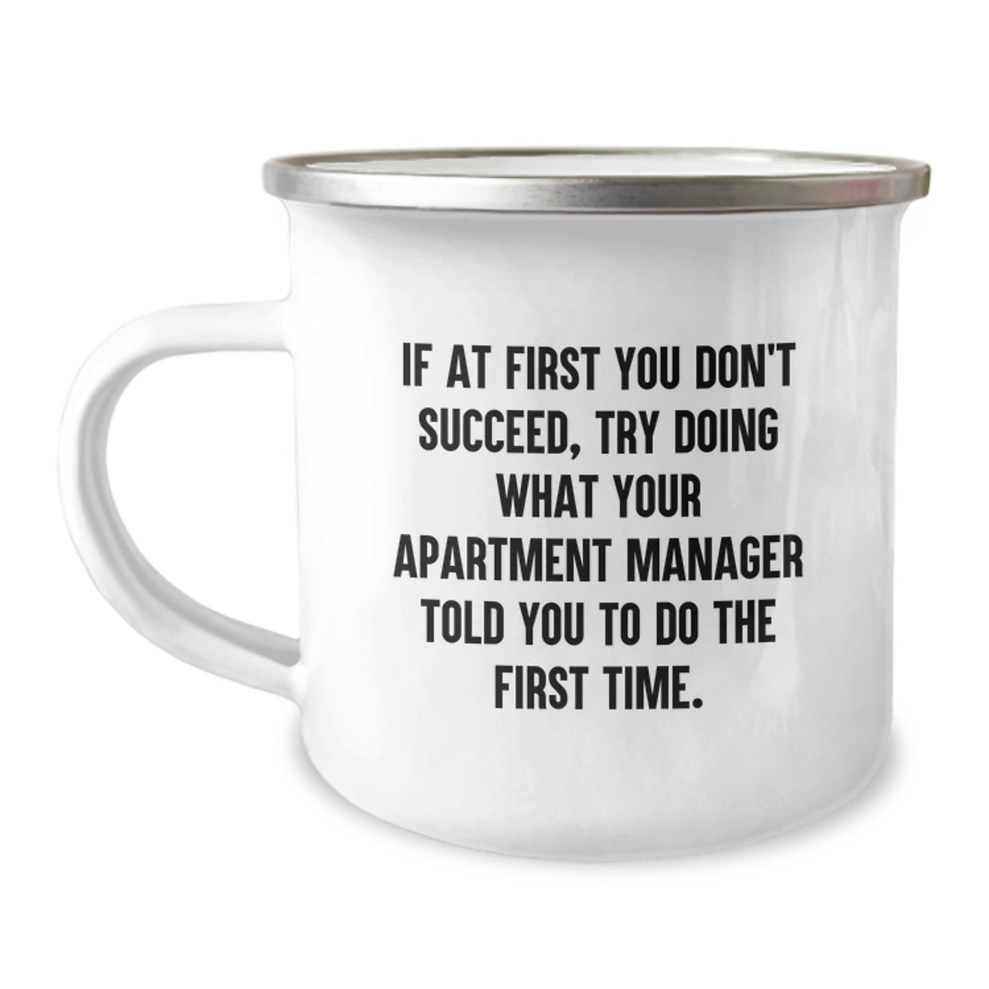 Funny Apartment Manager Gifts from Friends, Graduation Unique Gifts for Men or Women, Camping Mug with Inspirational Quote - Image 1