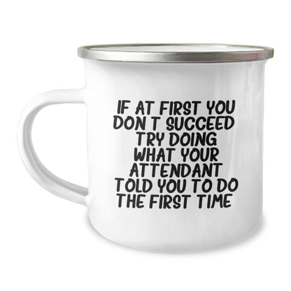 Attendant Camping Mug Funny Quote Gifts from Men for Attendant Friends - Image 1
