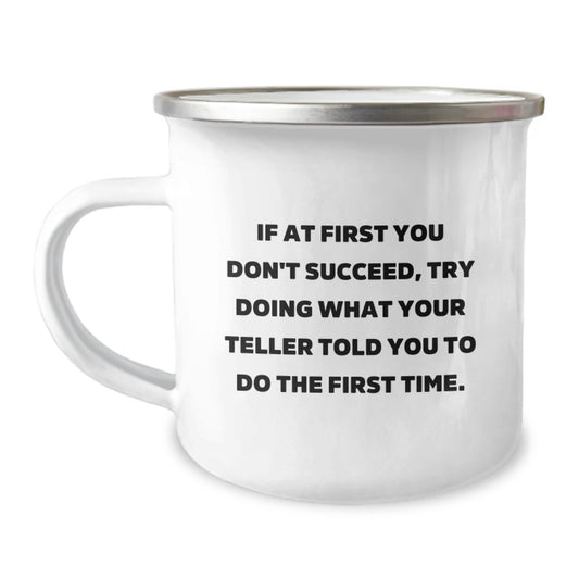 Funny Teller Inspired Camping Mug Gifts from Friends for Teller Graduation Unique Gift - Image 1