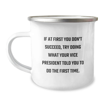 Funny Vice President Gifts from Friends to Vice President Graduation Unique Gifts for Vice President in Stainless Steel Camping Mug - Image 1