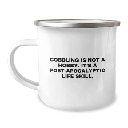 Cobbling Life Skills Graduation Unique Gifts from Friends - Funny Camping Mug for Men - Image 1