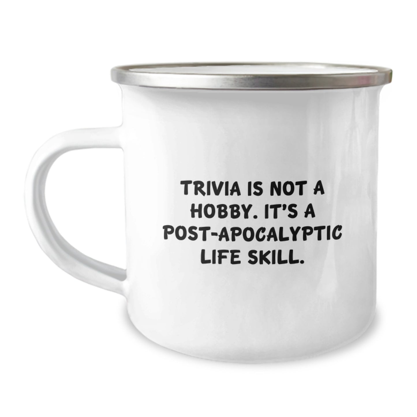 Trivia Camping Mug for Trivia Lovers, Funny Inspirational Quote Gifts from Friends, Family, Coworkers for Graduation, Unique Trivia Enthusiasts - Image 1