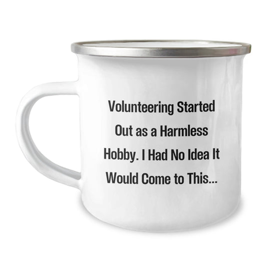 Volunteering Keepsake Camping Mug for Him Birthday Gift with Enamel - Image 1