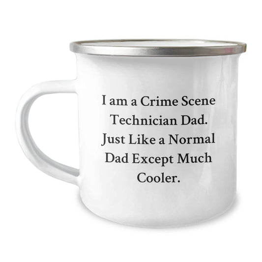 Unique Crime Scene Technician Dad Gifts for Men, Funny Camping Mug for Graduation Unique Gifts from Family - Image 1