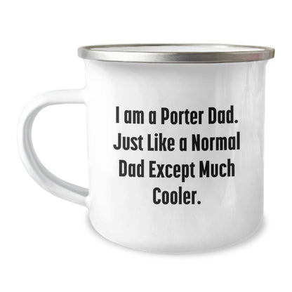 Funny Porter Dad Camping Mug Gifts from Men to Porter Graduation Unique Mugs - Image 1
