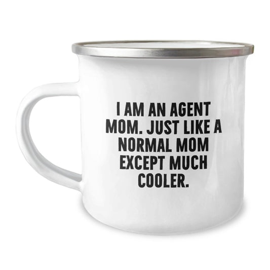 Agent Keepsake Camping Mug for Him Birthday Gift Normal Mom Cooler - Image 1