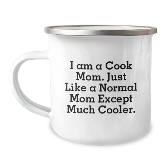Birthday Gift Keepsake Camping Mug for Him – I Am A Cook Mom - Image 1