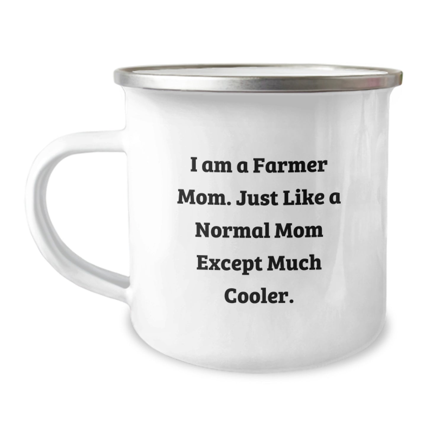 Farmer Keepsake Camping Mug for Him Birthday Gift with Enamel Finish - Image 1