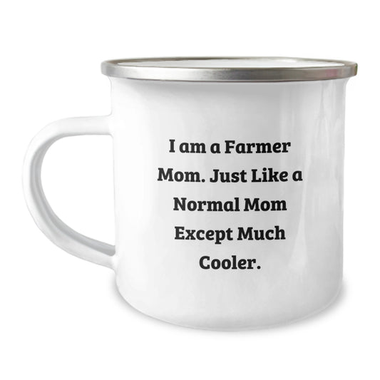 Farmer Keepsake Camping Mug for Him Birthday Gift with Enamel Finish - Image 1