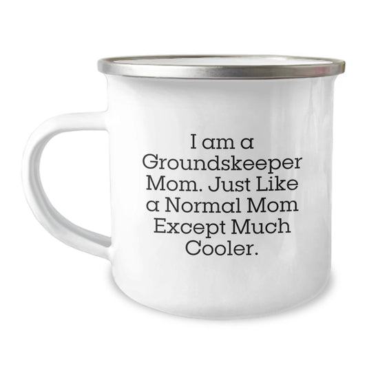Gifts from Mom to groundskeeper Dad, Funny Camping Mug for Graduation Unique Gifts - Image 1