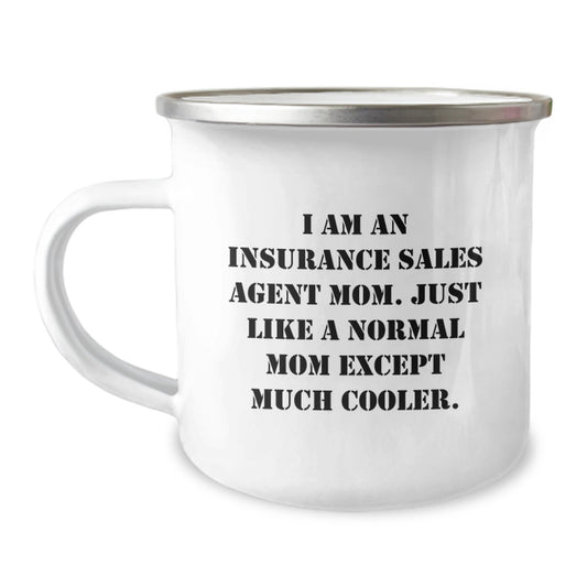 Mom Insurance Agent Keepsake Camping Mug for Him Birthday Gift - Image 1