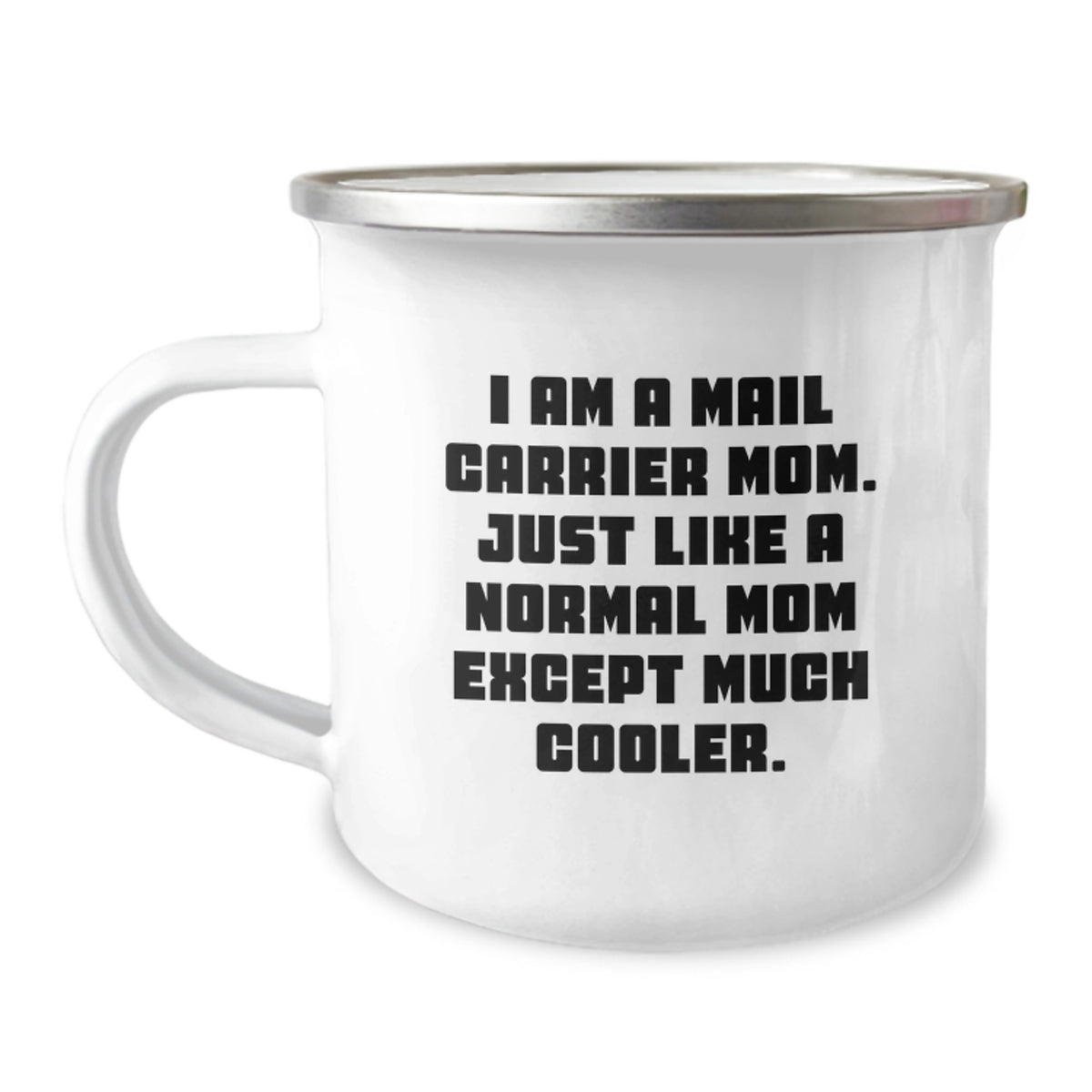 Mail Carrier Keepsake Camping Mug Birthday Gift for Him with Enamel - Image 1