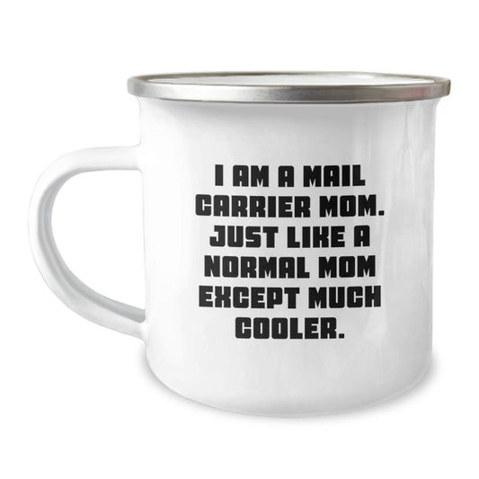 Mail Carrier Keepsake Camping Mug Birthday Gift for Him with Enamel - Image 1