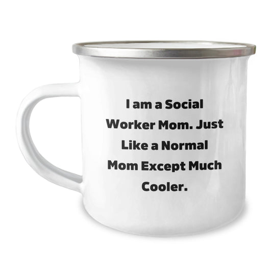 Christmas Gift for Her A Social Worker Mom's Present - Cool Quote Mug - Image 1