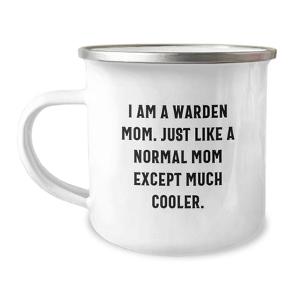 Warden Gifts from Mom, Funny Camping Mug, Perfect for Warden Graduation Unique Gifts - I Am A Warden Mom, Except Much Cooler, Men Women Friends Family - Image 1