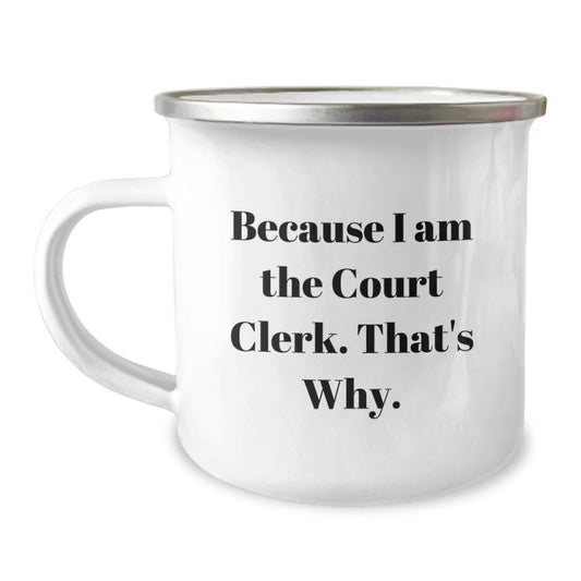 Birthday Gift Court Clerk Camping Mug Unique Bold Present for Her - Image 1